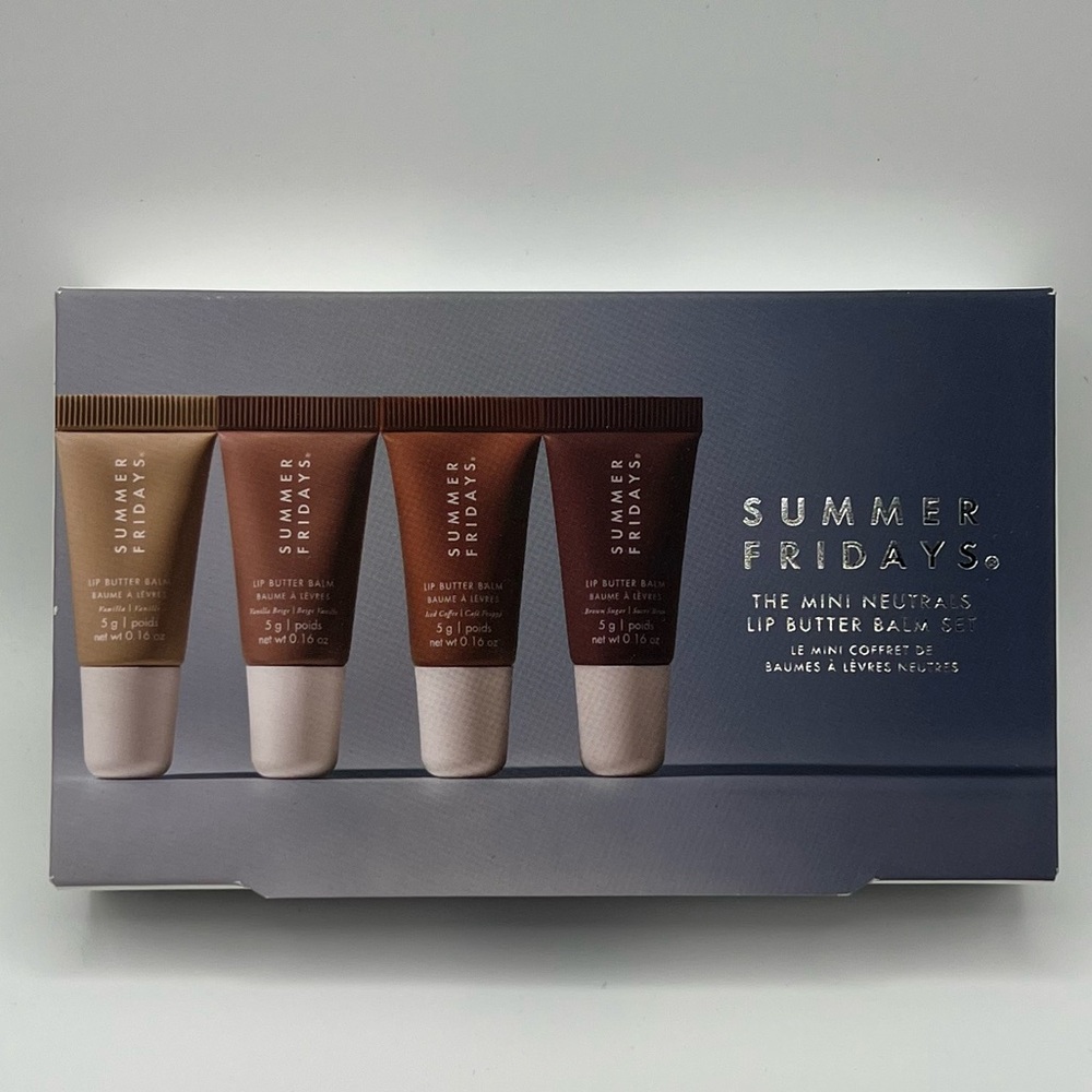 SUMMER FRIDAYS - The Mini Neutrals Lip Butter Balm Set -New -limited edition